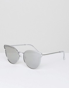Солнцезащитные очки кошачий глаз с блестящими линзами South Beach - Черный