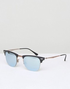 Солнцезащитные очки Клабмастер в черной оправе Ray-Ban - Черный
