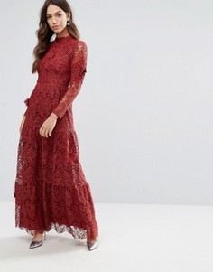 Кружевное платье макси Glamorous - Красный