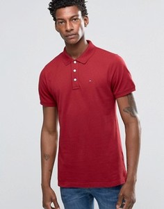 Красная футболка-поло слим Hilfiger Denim - Красный