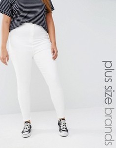 Эластичные джинсы скинни с завышенной талией Missguided Plus Vice - Белый