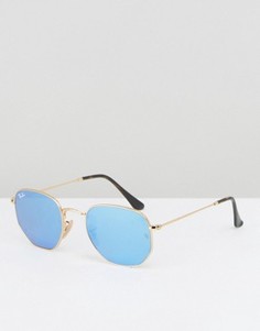 Круглые солнцезащитные очки с синими стеклами Ray-Ban - Синий