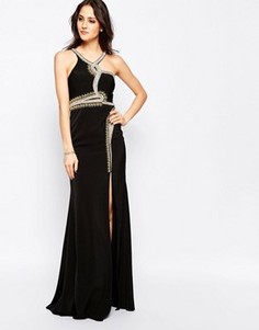 Платье макси с декоративной отделкой Forever Unique Skylar - Черный