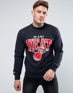 Свитшот с надписью Miami Heat Mitchell & Ness - Черный