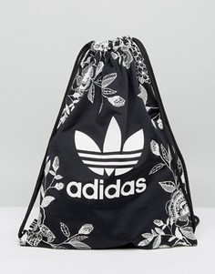 Монохромный рюкзак с цветочным принтом adidas Originals - Мульти
