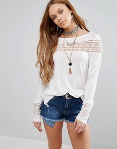 Лонгслив Free People Roxie - Белый