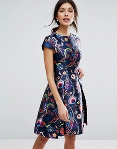 Приталенное платье Ted Baker - Мульти