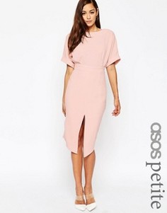 Платье с разрезом спереди ASOS PETITE - Розовый