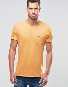 Однотонная футболка с необработанным краем Brave Soul - Оранжевый
