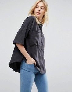 Повседневная рубашка из лиоцелла ASOS Premium - Серый