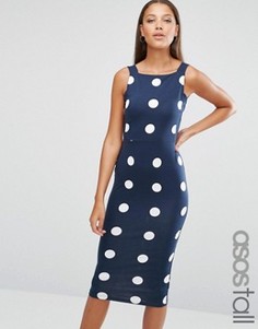 Облегающее платье с бретельками сзади ASOS TALL - Мульти