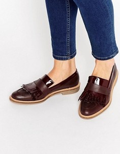 Кожаные лоферы ASOS MANNING Premium - Красный