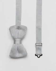 Серый трикотажный галстук-бабочка в упаковке 7X - Серый
