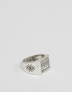 Серебристое полированное кольцо в ацтекском стиле Classics 77 - Серебряный