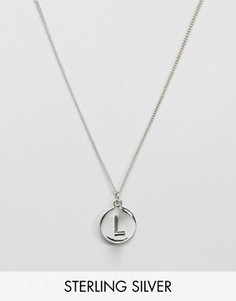 Серебряное ожерелье с инициалом L Fashionology - Серебряный
