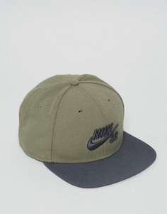 Кепка цвета хаки Nike SB Pro 628683-222 - Зеленый