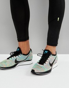 Синие кроссовки Nike Running Flyknit 526628-304 - Синий