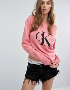 Свитшот с логотипом Calvin Klein Jeans - Розовый