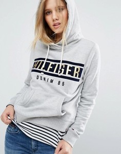 Худи с логотипом металлик Tommy Hilfiger Denim - Серый