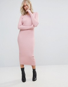 Облегающее платье миди QED London - Розовый