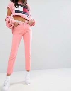 Укороченные прямые джинсы с завышенной талией Tommy Jeans - Розовый