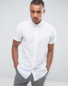 Рубашка классического кроя с короткими рукавами Selected Homme - Белый