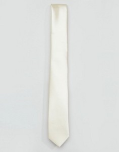 Кремовый однотонный галстук Gianni Feraud - Кремовый