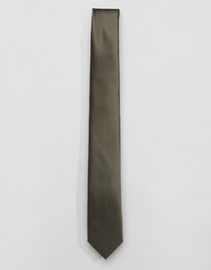 Оливковый однотонный галстук Gianni Feraud - Зеленый