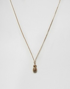 Ожерелье с подвеской-ананасом ASOS - Золотой