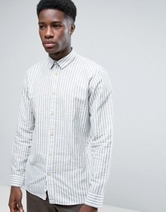Рубашка классического кроя с вертикальными полосками Selected Homme - Кремовый