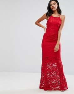 Кружевное платье макси Lipsy - Красный