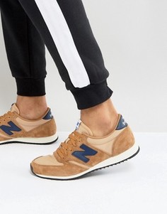 Светло-коричневые замшевые кроссовки New Balance 420 U420PTN - Рыжий