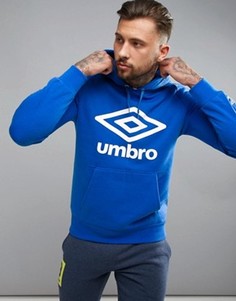 Худи синего цвета с крупным логотипом Umbro - Синий