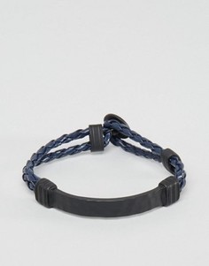 Темно-синий плетеный браслет Icon Brand - Темно-синий