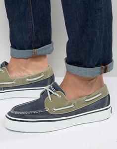 Льняные мокасины Sperry Topsider Bahama - Бежевый