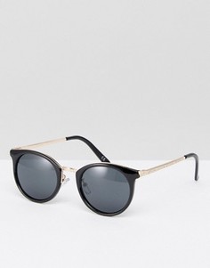 Круглые золотисто-черные солнцезащитные очки ASOS - Черный
