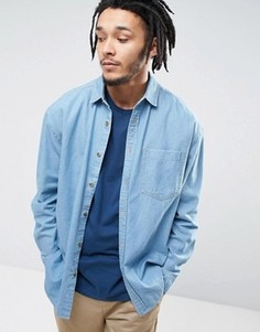 Свободная джинсовая рубашка ASOS - Синий