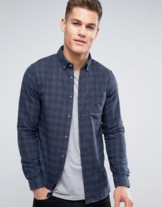 Фланелевая рубашка в клетку Jack & Jones - Темно-синий
