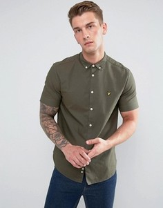 Зеленая оксфордская рубашка с коротким рукавом Lyle & Scott - Зеленый
