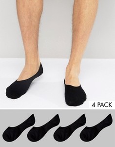 Набор из 4 пар низких носков Jack & Jones - Черный