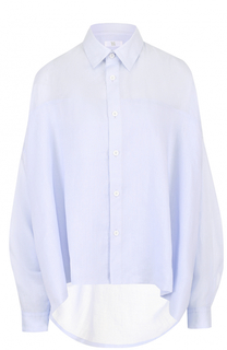 Льняная блуза с удлиненной спинкой Yohji Yamamoto