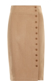Шерстяная юбка-карандаш с декоративной отделкой Polo Ralph Lauren
