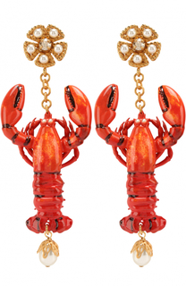 Серьги-клипсы Lobster с кристаллами Swarovski Dolce &amp; Gabbana
