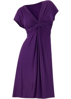 Трикотажное платье с драпировкой под грудью (лиловый) Bonprix