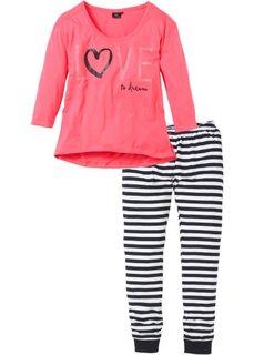 Пижама (нежный ярко-розовый в полоску) Bonprix