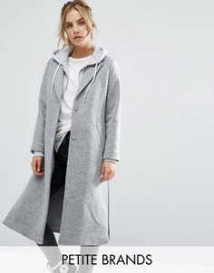 Длинное пальто New Look Petite - Черный