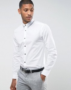 Рубашка классического кроя с воротником на пуговицах New Look - Белый