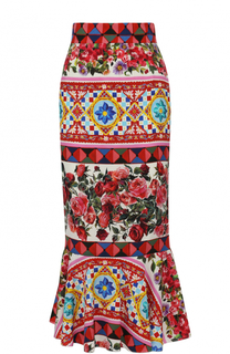 Юбка-годе с ярким принтом Dolce &amp; Gabbana