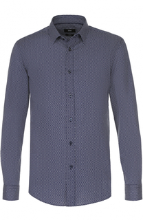 Хлопковая сорочка с принтом BOSS