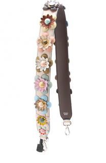 Кожаный ремень для сумки с декором Flowerland Fendi